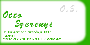 otto szerenyi business card